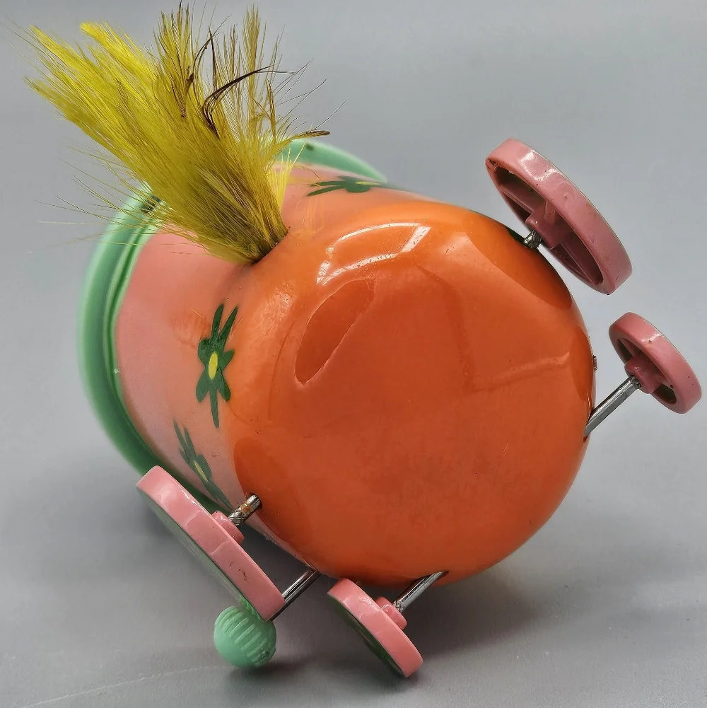 80s Pylones Salt Wind Up Colorful Bold Bird Girly Shaker Feather Boho Bight Flaw